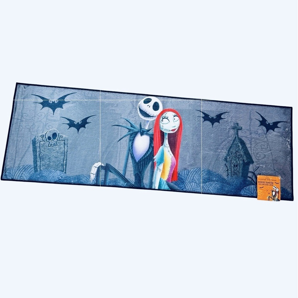 Disney The Nightmare Before Christmas Jack Sally Ascent Rug Halloween 20" X 60"